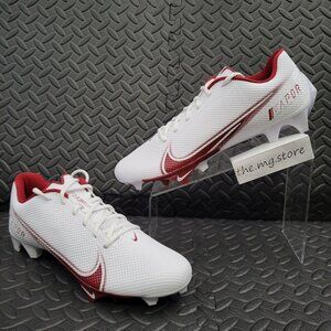 Nike Vapor Edge Speed 360 White/Red Crimson Football Cleats CV6349-105 Men's 13